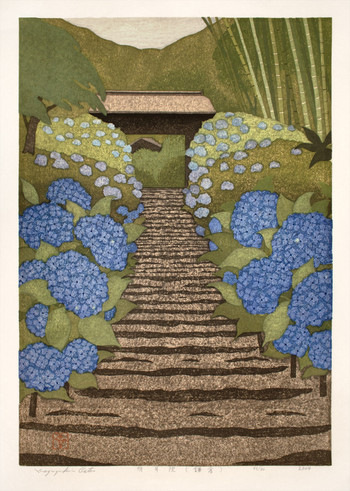 Meigetsuin, Kamakura by Ohtsu, Kazuyuki, Woodblock Print