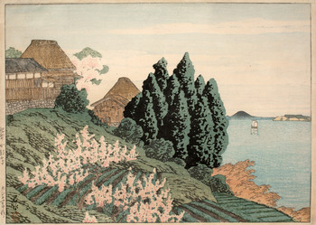 woodblock print titled Kabeshima, Hizen from the series selected views of Japan by Hasui Kawase