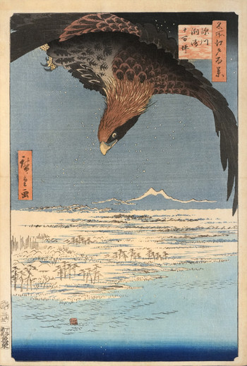 Fukagawa Susaki and Jumantsubo by Hiroshige, Woodblock Print