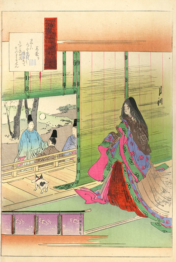 Chapter 35: Wakana II (Spring Shoots II) by Gekko, Woodblock Print