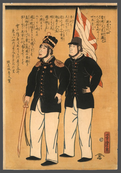Americans by Yoshitora, Woodblock Print