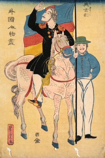 England by Yoshitora, Woodblock Print