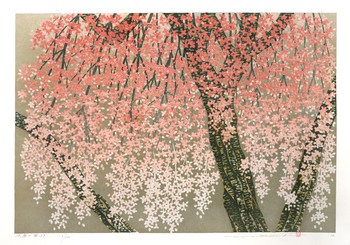 Weeping Cherry 29 by Namiki, Hajime, Woodblock Print