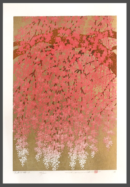 Weeping Cherry 19 by Namiki, Hajime, Woodblock Print