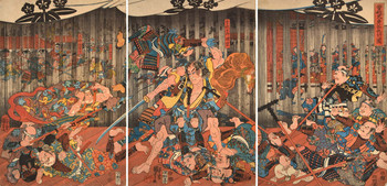 Soga Brothers Avenge Their Father by Kuniyoshi, Woodblock Print