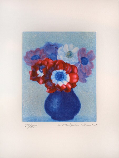 Anemone Flowers by Ito, Wako, Mezzotint