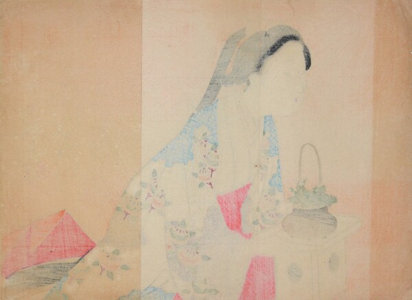 Sign of Spring by Toshikata, Woodblock Print