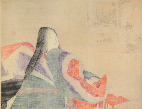 Empress Tokuko by Toshikata, Woodblock Print