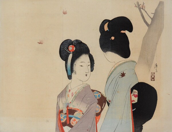 Color of Autumn by Tomioka, Eisen, Woodblock Print