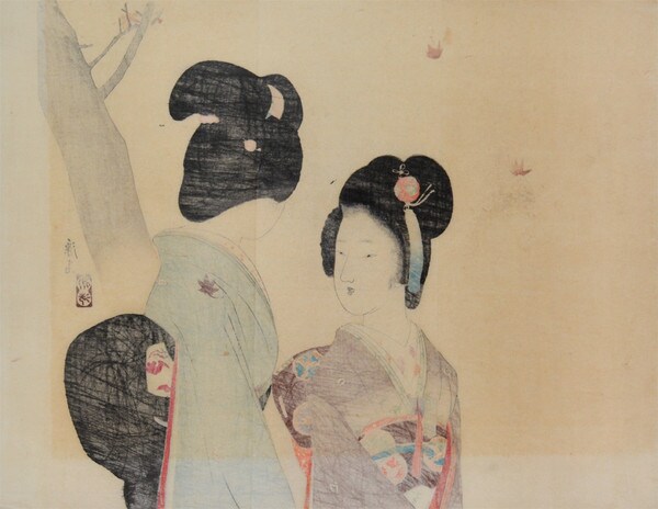 Color of Autumn by Tomioka, Eisen, Woodblock Print