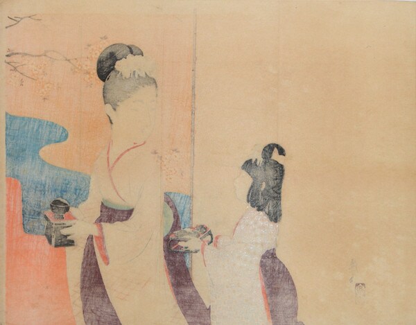 Hina Matsuri (Doll Festival) by Tomioka, Eisen, Woodblock Print