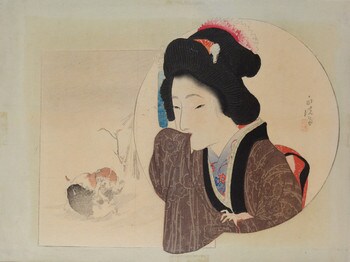 Morning after Snow by Tomioka, Eisen, Woodblock Print
