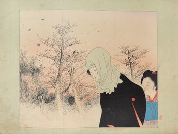 Kogarashi: Cold Winter Wind by Terasaki, Kogyo, Woodblock Print