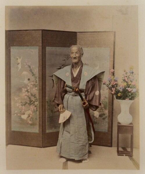 Man Dressed in Montsuki-hakama | Meiji Photography | Ronin Gallery
