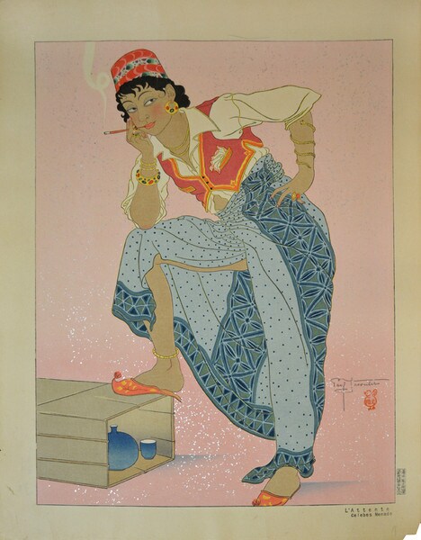 L'Attente: Celebes Menado by Jacoulet, Paul, Woodblock Print