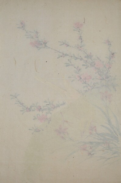Canary and Red Flowers by Unsigned / Unknown Artist, Painting