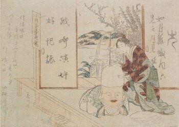 Fukurokuju the God of Wealth and Longevity by Unsigned / Unknown Artist, Woodblock Print