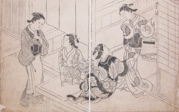 Love Letter by Sukenobu, Woodblock Print