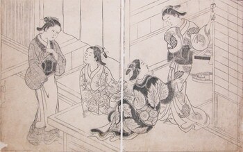 Love Letter by Sukenobu, Woodblock Print