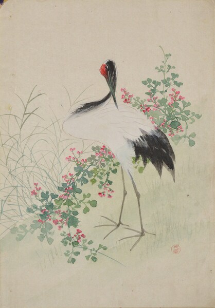Crane by Unsigned / Unknown Artist, Painting