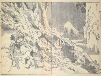 Fuji in the Mountains: Sanchu no Fuji by Hokusai, Woodblock Print