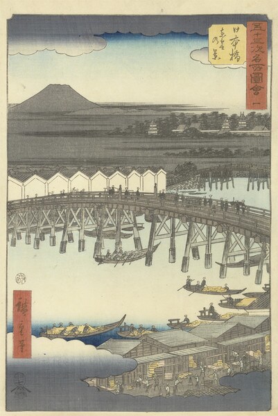Nihonbashi by Hiroshige, Woodblock Print