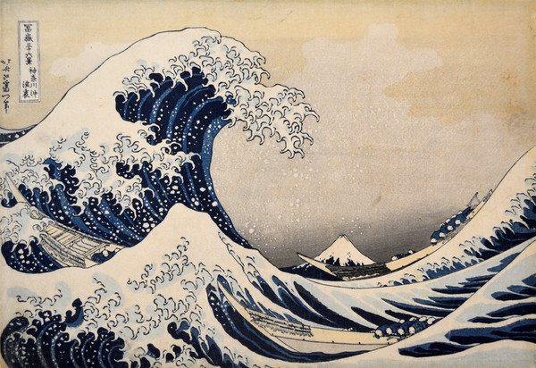 Great Wave Off Kanagawa by Hokusai, Woodblock Print