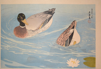 Ducks by Goyo, Woodblock Print