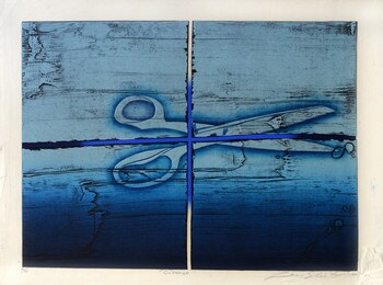 Ciseaux by Shitanda, Zen, Woodblock Print