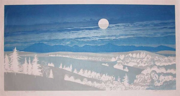 Full Moon by Hagiwara, Tsuneyoshi, Woodblock Print