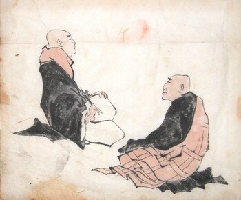 Two Buddhist Priests by Unsigned / Unknown Artist, Painting