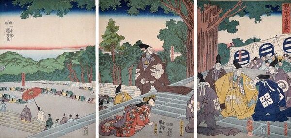 Kanadehon Chusingura, Daijo by Kuniyoshi, Woodblock Print