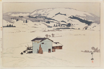 Winter in Taguchi by Yoshida, Hiroshi, Woodblock Print