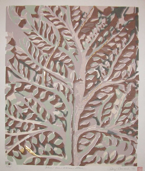 When sun warms stone by Howard, Daryl, Woodblock Print