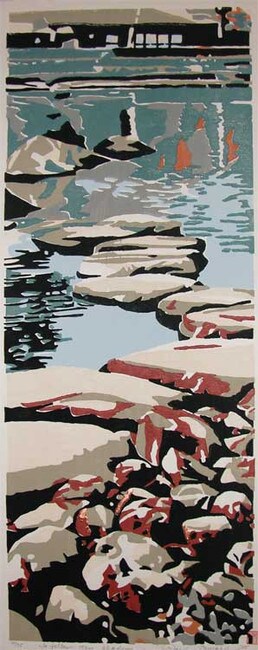 To Follow Stone Shadows by Howard, Daryl, Woodblock Print