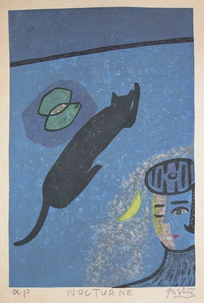 NOCTURNE by Fukami, Gashu, Woodblock Print