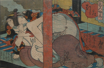 No Longer Can I Resist by Kunisada, Woodblock Print