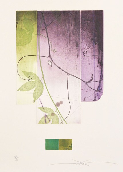 Vines and Leaves I by Araki, Shinko, Woodblock Print