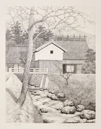 Early Spring at Nose by Tanaka, Ryohei, Etching