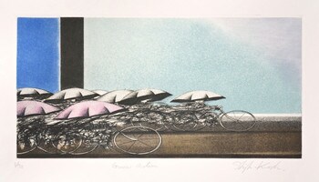Green Motion by Kuroda, Shigeki, Woodblock Print