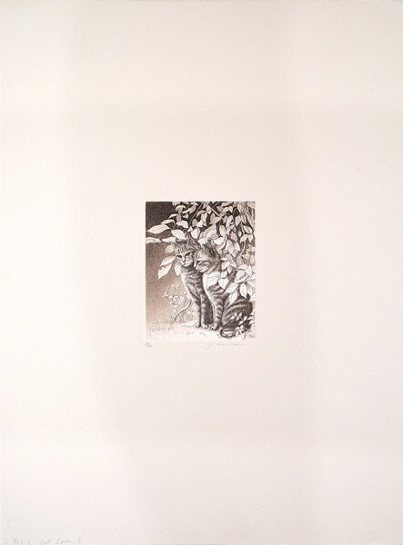 Cat Lover I by Naito, Yachiyo, Woodblock Print