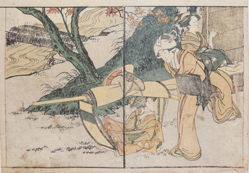 Maple Viewing by Utamaro, Woodblock Print