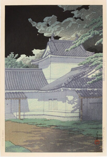 Aoba Castle, Sendai by Hasui, Woodblock Print