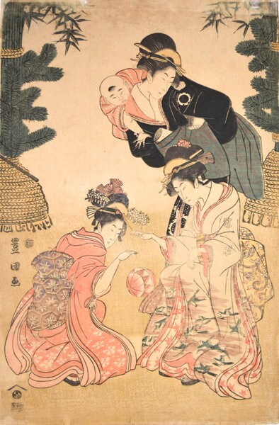 New Year by Toyokuni I, Woodblock Print