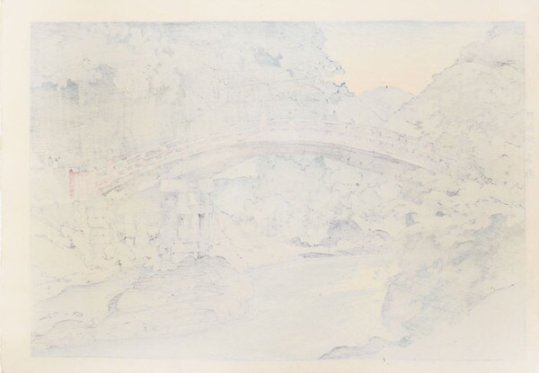 Sacred Bridge by Yoshida, Hiroshi, Woodblock Print