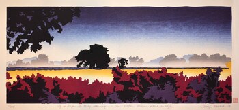 If I begin in early morning..I can gather dreams placed on edges by Howard, Daryl, Woodblock Print