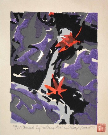 Covered by Falling Leaves by Howard, Daryl, Woodblock Print