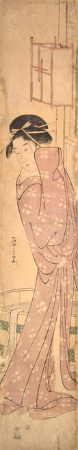 After the Bath by Eishi, Woodblock Print