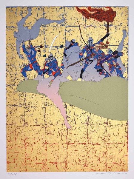 Daibutsuden Destroyed by Fire by Takeda, Hideo, Silkscreen