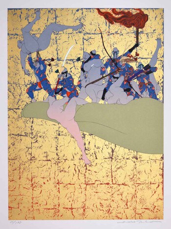 Daibutsuden Destroyed by Fire by Takeda, Hideo, Silkscreen